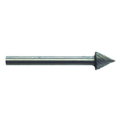 1/4 × 1/4 × 1/8″ SH Cone Shape - HSS - Burr - Apex Tool & Supply