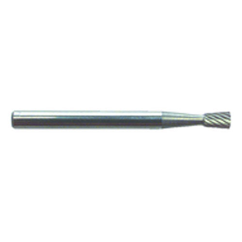 R12 1/8 × 1/8 × 1/8″ SH - Sgl Cut Invert Cone - CBD - Burr - Apex Tool & Supply