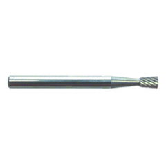 R12 1/8 × 1/8 × 1/8″ SH - Sgl Cut Invert Cone - CBD - Burr - Apex Tool & Supply
