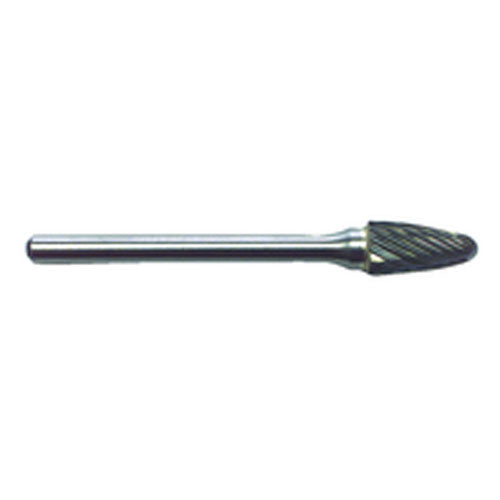 R20 1/4 × 1/2 × 1/8″ SH - Sgl Cut Tapered Radius - CBD - Burr - Apex Tool & Supply