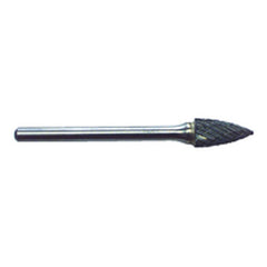 R21 1/4 × 1/2 × 1/8″ SH - Sgl Cut Tapered Pt End - CBD - Burr - Apex Tool & Supply