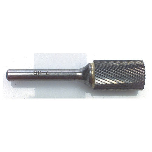 SA3 3/8 × 3/4 × 1/4″ SH Sgl Cut Cyl Shape - CBD - Burr - Apex Tool & Supply