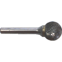 3/8 EdgeHog Spherical Carbide Bur SD-3 Standard Alt Diamond (Double) - Apex Tool & Supply