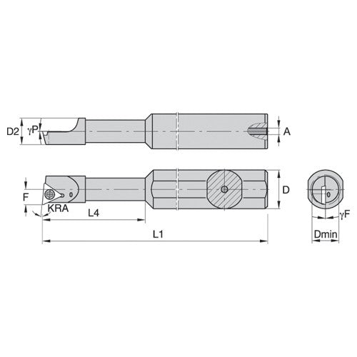 FSBI20350055R WG STEEL BORING BAR STEPPED - Exact Industrial Supply