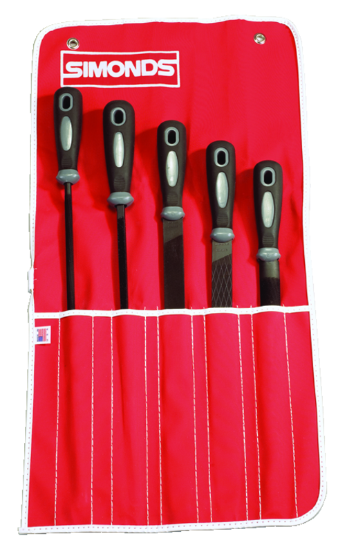 5 Pc. Hand File Set - 8" Bastard Cut - Apex Tool & Supply