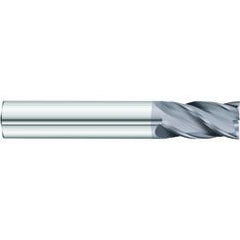 1/2 x 1/2 x 3/4 x 4 OAL .030 C/R 4 Flute Necked Carbide End Mill - Round Shank-AlCrN Coated - Apex Tool & Supply