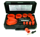 13 Pc. Bi-Metal Utility Hole Saw Kit - Apex Tool & Supply