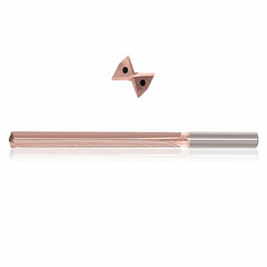 0.4375 mm Dia. × 12 mm Shank × 114 mm Flute Length × 162 mm OAL, 8xD, 130°, ZircoPlus, 2 Flute, Coolant Thru, h6, Cylindrical, Solid Carbide Drill