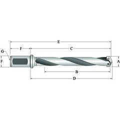23030H-40FM Flanged T-A® Spade Blade Holder - Helical Flute- Series 3 - Apex Tool & Supply