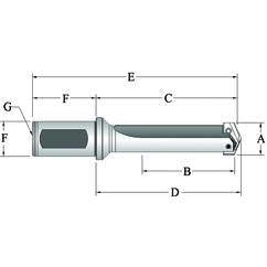 29020S-32FM Flanged T-A® Spade Blade Holder - Straight Flute- Series 2 - Apex Tool & Supply