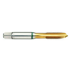 ‎1/4-28 3FL 2B Cobalt Spiral Point Plug Green Ring Tap-TiN - Apex Tool & Supply