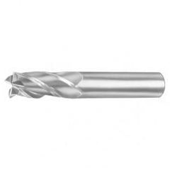 3.5mm Dia. x 57mm Overall Length 2-Flute Square End Solid Carbide SE End Mill-Round Shank-Center Cut-Uncoated - Apex Tool & Supply