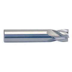 3/8" Dia. - 5/8" LOC - 2" OAL - 4 FL Carbide S/E HP End Mill-Uncoated - Apex Tool & Supply