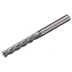 6mm Dia. x 75mm Overall Length 3-Flute Square End Solid Carbide SE End Mill-Round Shank-Center Cut-Uncoated - Apex Tool & Supply