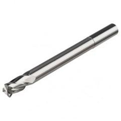 2mm Dia. x 57mm Overall Length 4-Flute Square End Solid Carbide SE End Mill-Round Shank-Center Cut-Uncoated - Apex Tool & Supply
