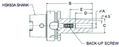 6mm HSK63A Shrink Fit Toolholder - 80mm Gauge Length - Apex Tool & Supply