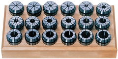 21 Pc. Collet Set - 1/8-3/4x1/32" - ER32 Style - Round Open - Apex Tool & Supply