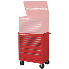 27" 7 DRAWER ROLLER CABINET RED - Apex Tool & Supply