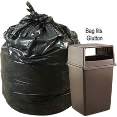 .9 mil, Black, 43″ × 47″- Case of 100, Revolution Bag Hercules Recycled Low Density Can liners Glutton, - Apex Tool & Supply