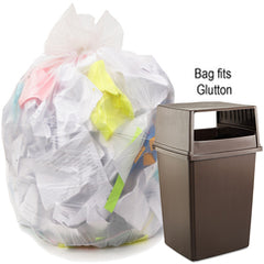 .9 mil, Natural, 43″ × 47″- Case of 100, Revolution Bag Hercules Recycled Low Density Can liners Glutton, - Apex Tool & Supply