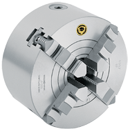 Cast Body Scroll Chuck - 10" Plain Mount; 4-Jaw - Apex Tool & Supply