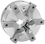 Quick-Clamp Self-Center Scroll Chuck - 3" Plain Mount - Apex Tool & Supply