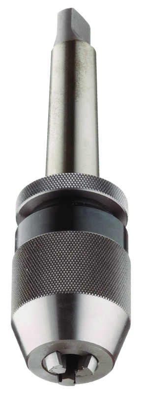 1/32 - 1/2'' Capacity - 3 MT Shank - Keyless Drill Chuck with Integral Shank - Apex Tool & Supply