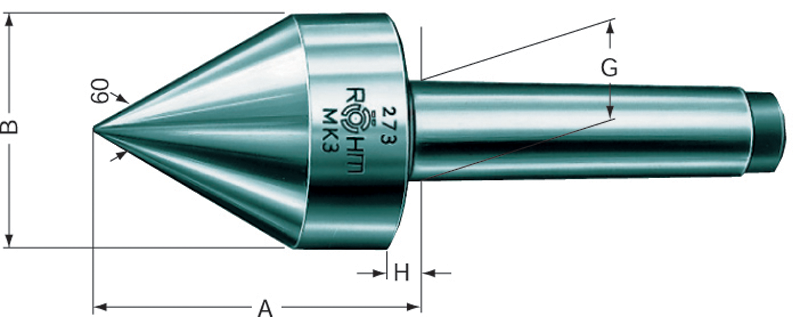 5MT HD 60° Pipe Nose - Live Center - Apex Tool & Supply