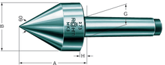 4MT HD 60° Pipe Nose - Live Center - Apex Tool & Supply