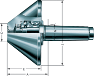 2MT HD 60° Bull Nose - Live Center - Apex Tool & Supply