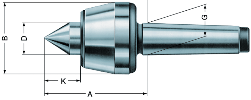 6MT Revolving Tailstock Standard - Live Center - Apex Tool & Supply