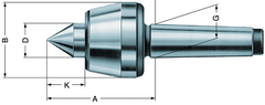 3MT Revolving Tailstock Standard - Live Center - Apex Tool & Supply