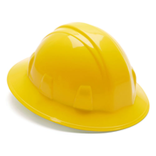 Hard Hat - Yellow Full Brim 4 Point Ratchet Style - Apex Tool & Supply