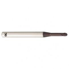 1.2mm Dia. - 60mm OAL - Carbide - Ball End HP End Mill-2 FL - Apex Tool & Supply