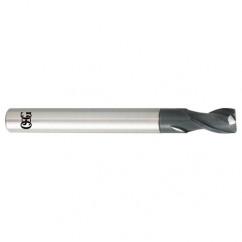 8mm Dia. x 100mm Overall Length 2-Flute 2mm C/R Solid Carbide SE End Mill-Round Shank-Center Cutting-TiALN - Apex Tool & Supply