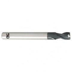 8mm Dia. x 100mm Overall Length 2-Flute 2mm C/R Solid Carbide SE End Mill-Round Shank-Center Cutting-TiALN - Apex Tool & Supply