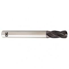 12mm Dia. x 110mm Overall Length 4-Flute 0.5mm C/R Solid Carbide SE End Mill-Round Shank-Center Cutting-TiALN - Apex Tool & Supply