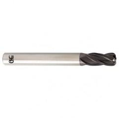 12mm Dia. x 110mm Overall Length 4-Flute 0.5mm C/R Solid Carbide SE End Mill-Round Shank-Center Cutting-TiALN - Apex Tool & Supply