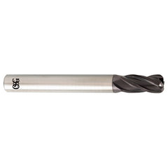 ‎1″ Dia. × 1″ Shank × 1-1/2″ DOC × 4″ OAL, Carbide, TiAlN, 4 Flute, Corner Radius, Solid End Mill - Apex Tool & Supply