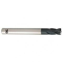 8mm Dia. x 100mm Overall Length 4-Flute 1.5mm C/R Solid Carbide SE End Mill-Round Shank-Center Cutting-TiALN - Apex Tool & Supply