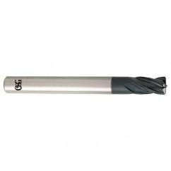12mm Dia. x 110mm Overall Length 4-Flute 1.5mm C/R Solid Carbide SE End Mill-Round Shank-Center Cutting-TiALN - Apex Tool & Supply