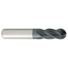 7mm Dia. - 64mm OAL - Carbide - Ball End HP End Mill-4 FL - Apex Tool & Supply