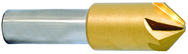 3/4" Size-1/2" Shank-120°-M42;TiN 6 Flute Chatterless Countersink - Apex Tool & Supply