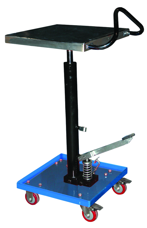 Hydraulic Lift Table - 16 x 16'' 200 lb Capacity; 31 to 49" Service Range - Apex Tool & Supply