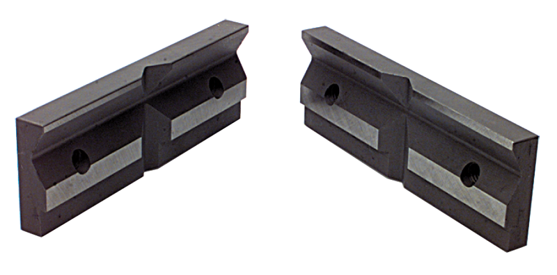 1-Pair Matching V-Groove Jaw Plates; For: 4/5" Speed Vise - Apex Tool & Supply