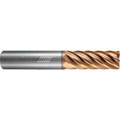 ‎7 FL - Corner Radius - 1.0000″ (1) Cutter DIA × 1.0000″ (1) Shank DIA × 0.0300″ Radius × 2.6250″ (2-5/8) LOC × 5.0000″ (5) OAL  - TPLUS Coated