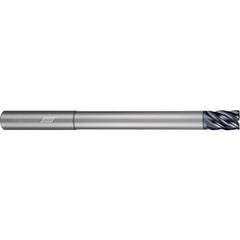 ‎5 Flute - Corner Radius - 0.2500″ (1/4) Cutter DIA × 0.2500″ (1/4) Shank DIA × 0.0300″ Radius × 0.7500″ (3/4) LOC × 4.0000″ (4) OAL × 1.1250″ (1-1/8) Reach - APLUS Coated