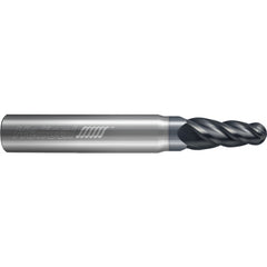 ‎4 Flute - Ball - 0.2500″ (1/4) Cutter DIA × 0.3750″ (3/8) Shank DIA × 0.1250″ (1/8) Radius × 1.2500″ (1-1/4) LOC × 3.0000″ (3) OAL × 1.5000″ (1-1/2) Reach - APLUS Coated