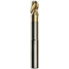 1 x 1 x 1-1/4 x 7 w/4-3/8 Reach Ball Nose 3 Flute Carbide M223N Streaker End Mill-ZrN - Apex Tool & Supply