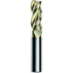3 x 3 x 9 x 38mm 0.3mm Radius 3 Flute Carbide M223 Streaker End Mill-ZrN - Apex Tool & Supply